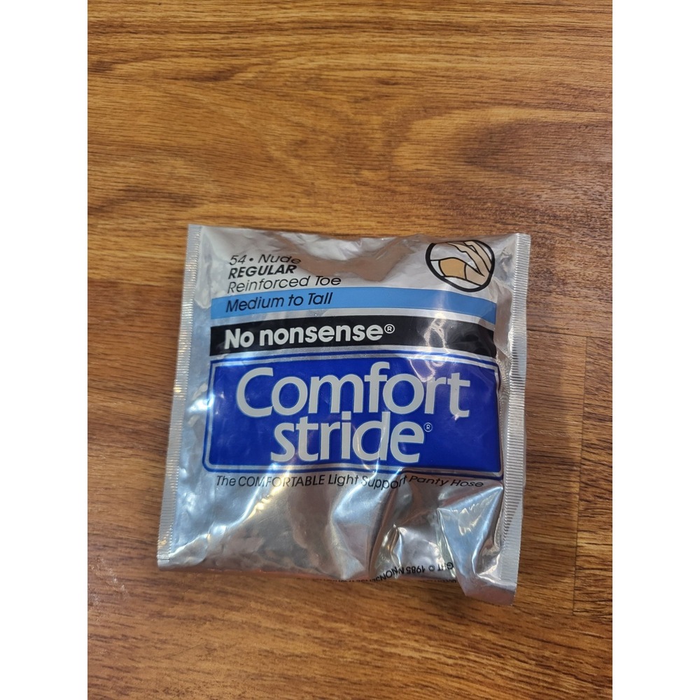 New 1985 No Nonsense Tan Comfort Stride Support Pantyhose